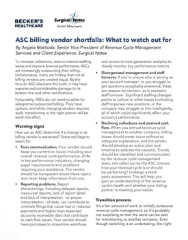 How Outsourcing Billing Combats Top ASC Challenges